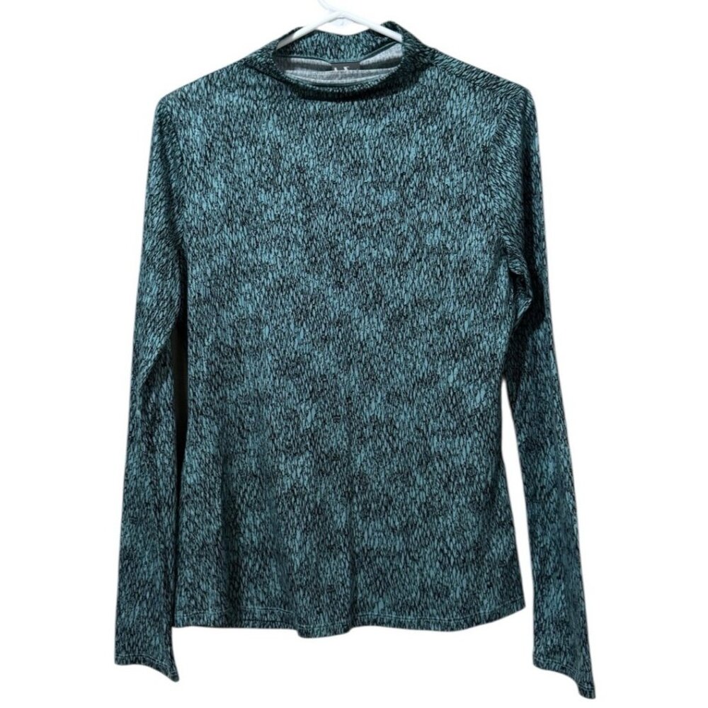 Worthington Women Size Small Long Sleeve Mock Neck Lyocell Stretch Modern Office